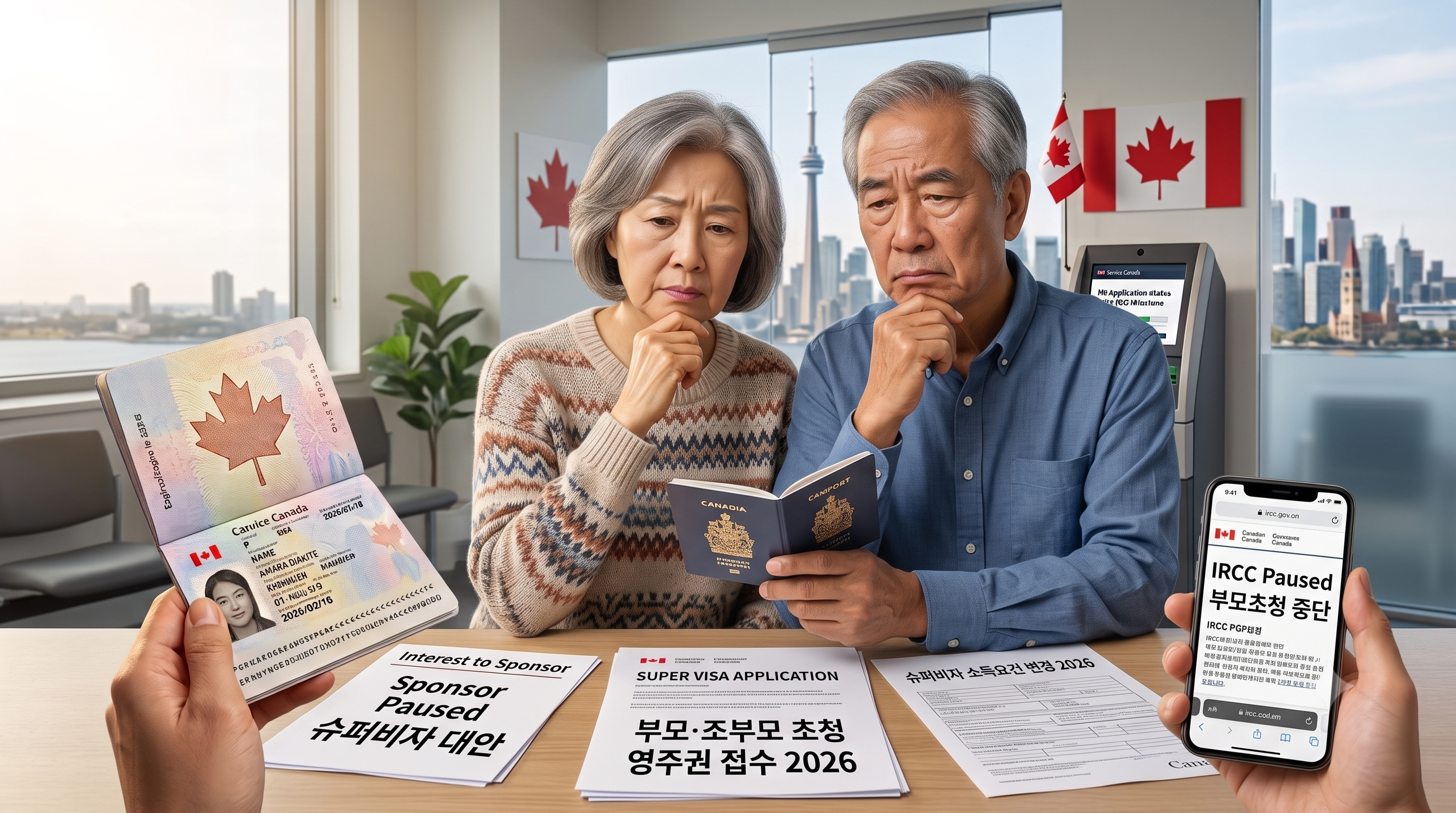 2026년 캐나다 부모·조부모 초청이민 신규 접수 중단, 기존 신청과 슈퍼비자는 어떻게 되나요?